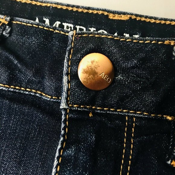 American Eagle "High Rise Shortie" Jean Shorts - Picture 5 of 5